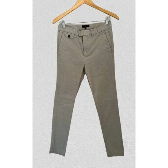 TED BAKER London Chinos Pants Cotton Blend Pants in Light Gray/Beige Size 28R - Picture 3 of 11
